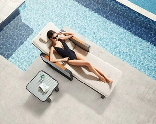 Lettini prendisole in alluminio verniciato a polvere